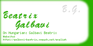 beatrix galbavi business card